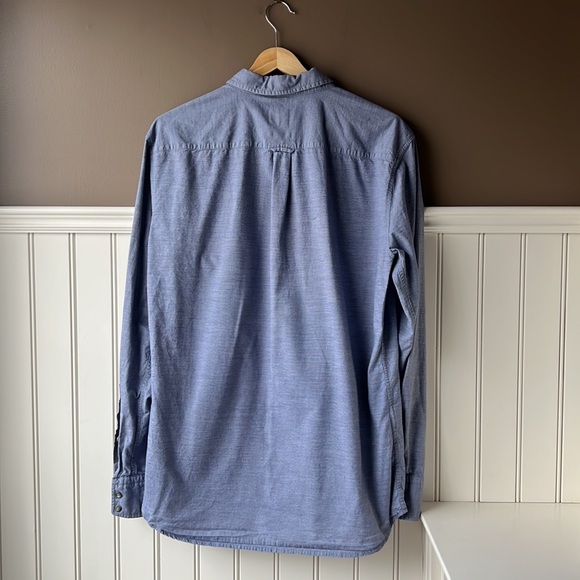 HUGO BOSS Blue Grey Cotton Button Down Shirt Size Large - Picture 12 of 16